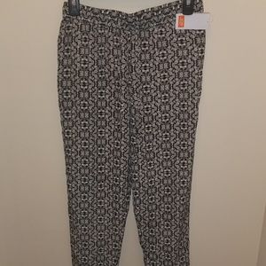 Black and Tan Patterned Pants